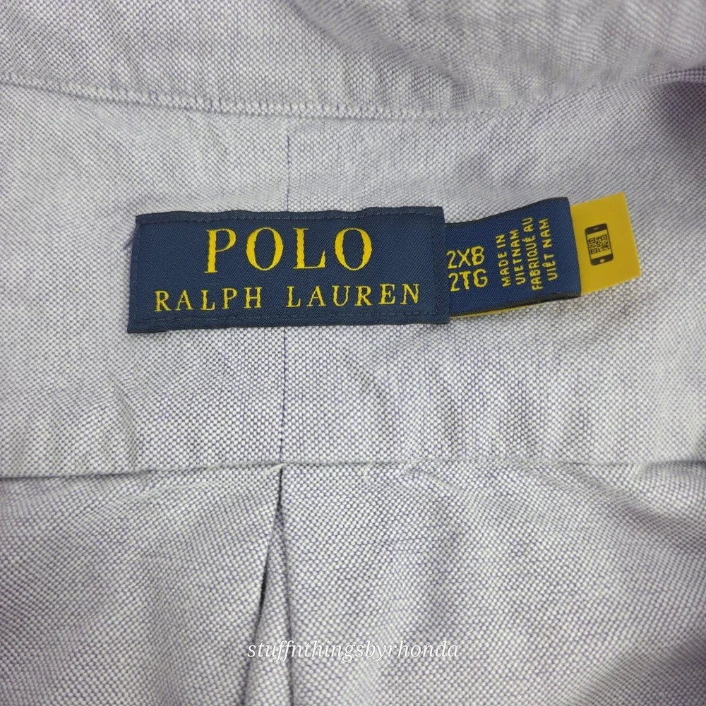 Polo Ralph Lauren Light Purple Short Sleeve Button Down Shirt Mens Sz 2X -‎ EUC